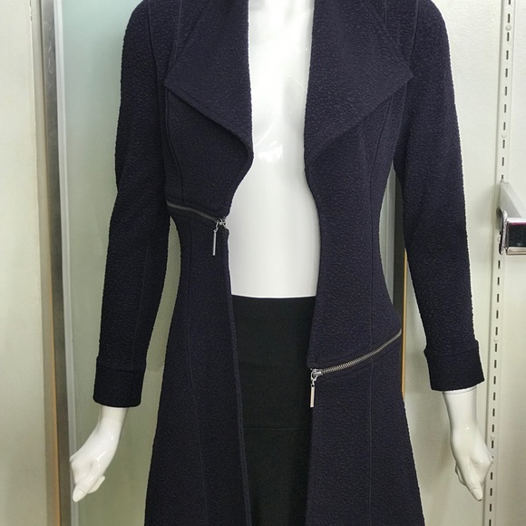 Eva Varro Barcelona long Jacket navy pebbles - Picture 2 of 5